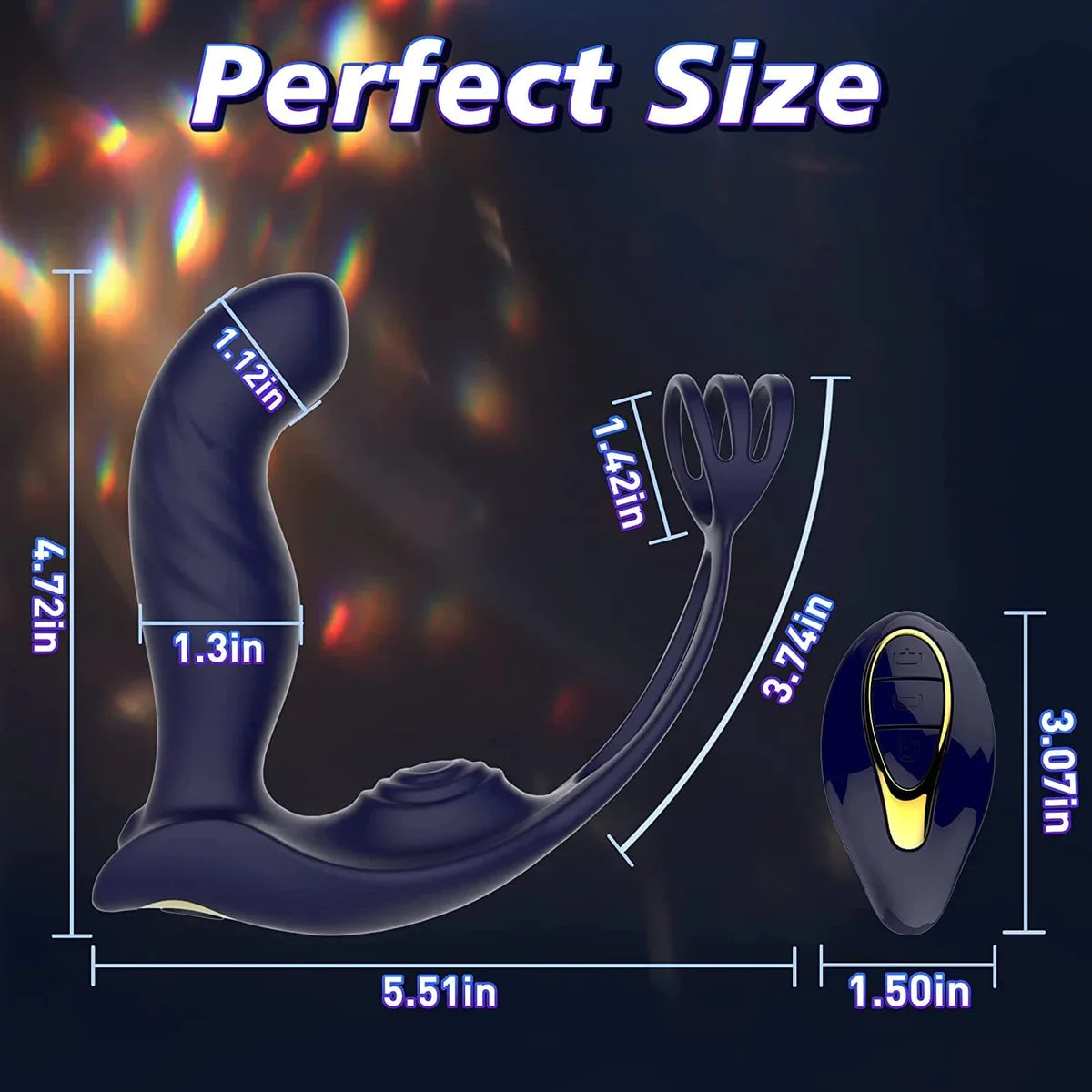 3-in-1 Vibrating Butt Plug & Dual Cock Ring