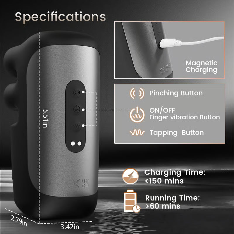 PulseGrip Glans Vibrator – Penis Training & Tapping Masturbator for Men