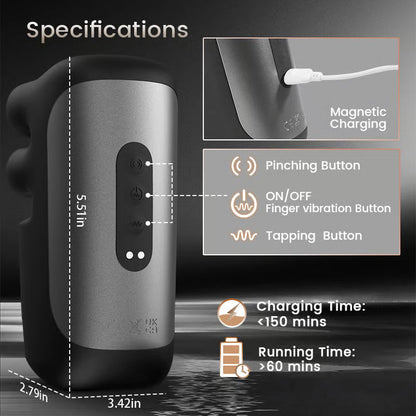 PulseGrip Glans Vibrator – Penis Training & Tapping Masturbator for Men