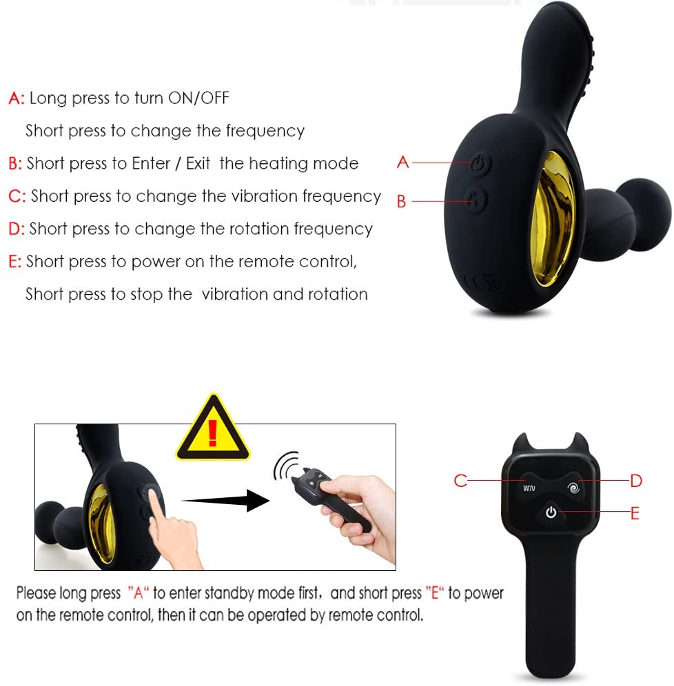 Wireless Heating Prostate Massager Anal Sex Toy