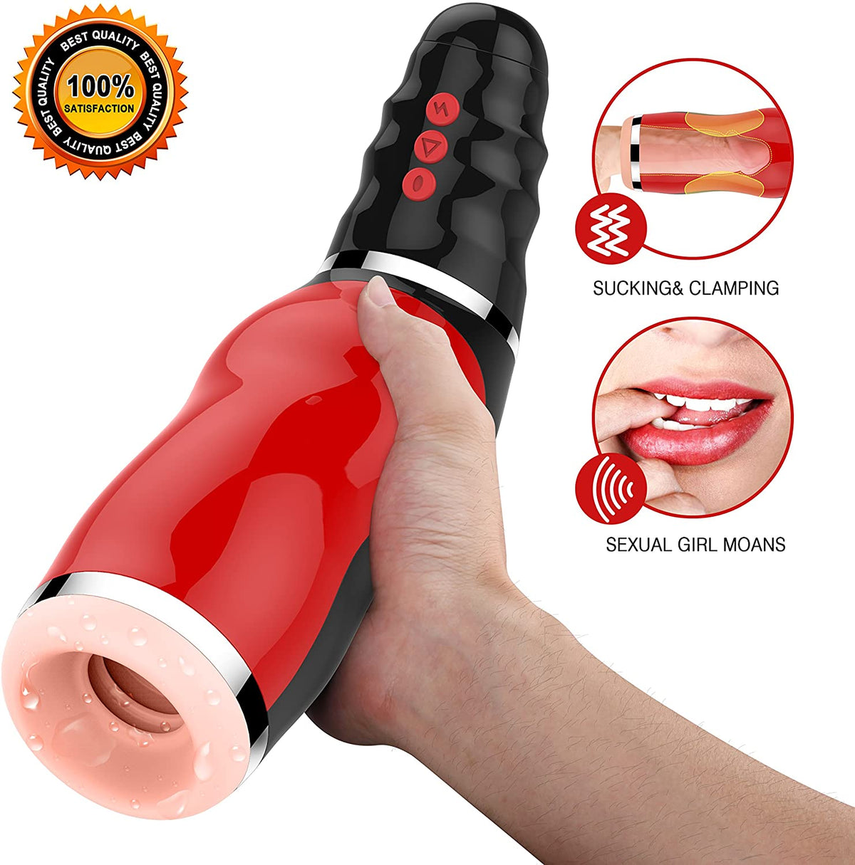 Deep Throat Clip Suction Blowjob Male Masturbation Cup