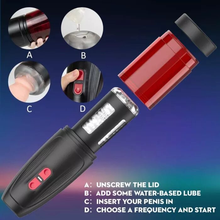 2 In 1 3D Textured Vagina Hands Free Masturbator