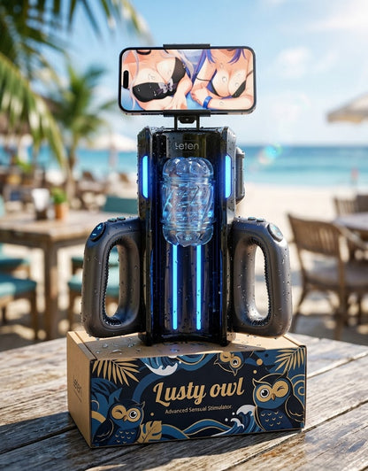 10 THRUSTING HIGH-SPEED MOTOR MASTURBATOR CUP WITH PHONE HOLDER