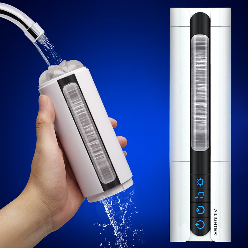 Handsfree Rotatable Throat Hand men's Penis Massager