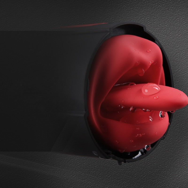 Vibrating Tongue Realistic Vaginal Masturbator