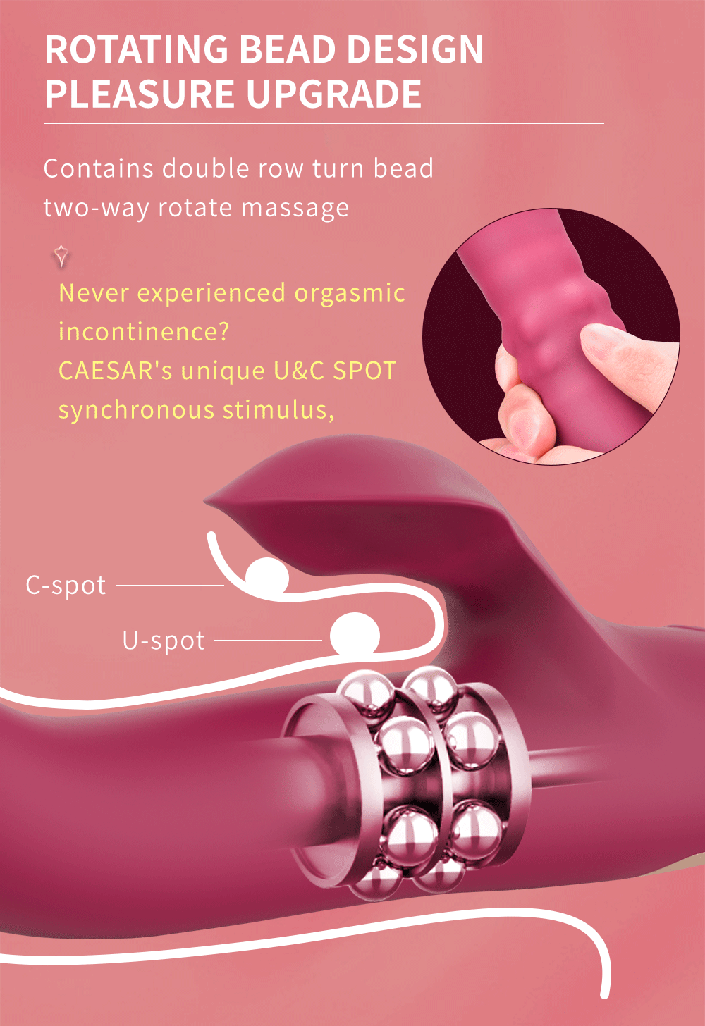 G Spot Dildo Telescopic Rotating Vibrator