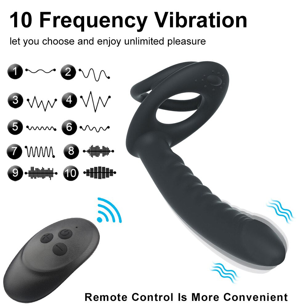 Double Penetration Strap on Vibrator For Couples