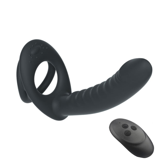 Double Penetration Strap on Vibrator For Couples