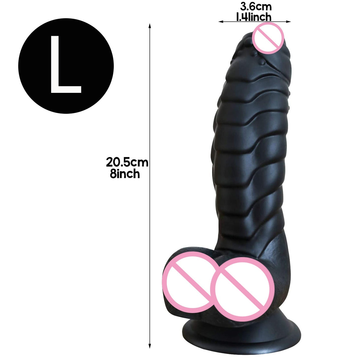 Women G-spot pleasure dildo with beads ( black )